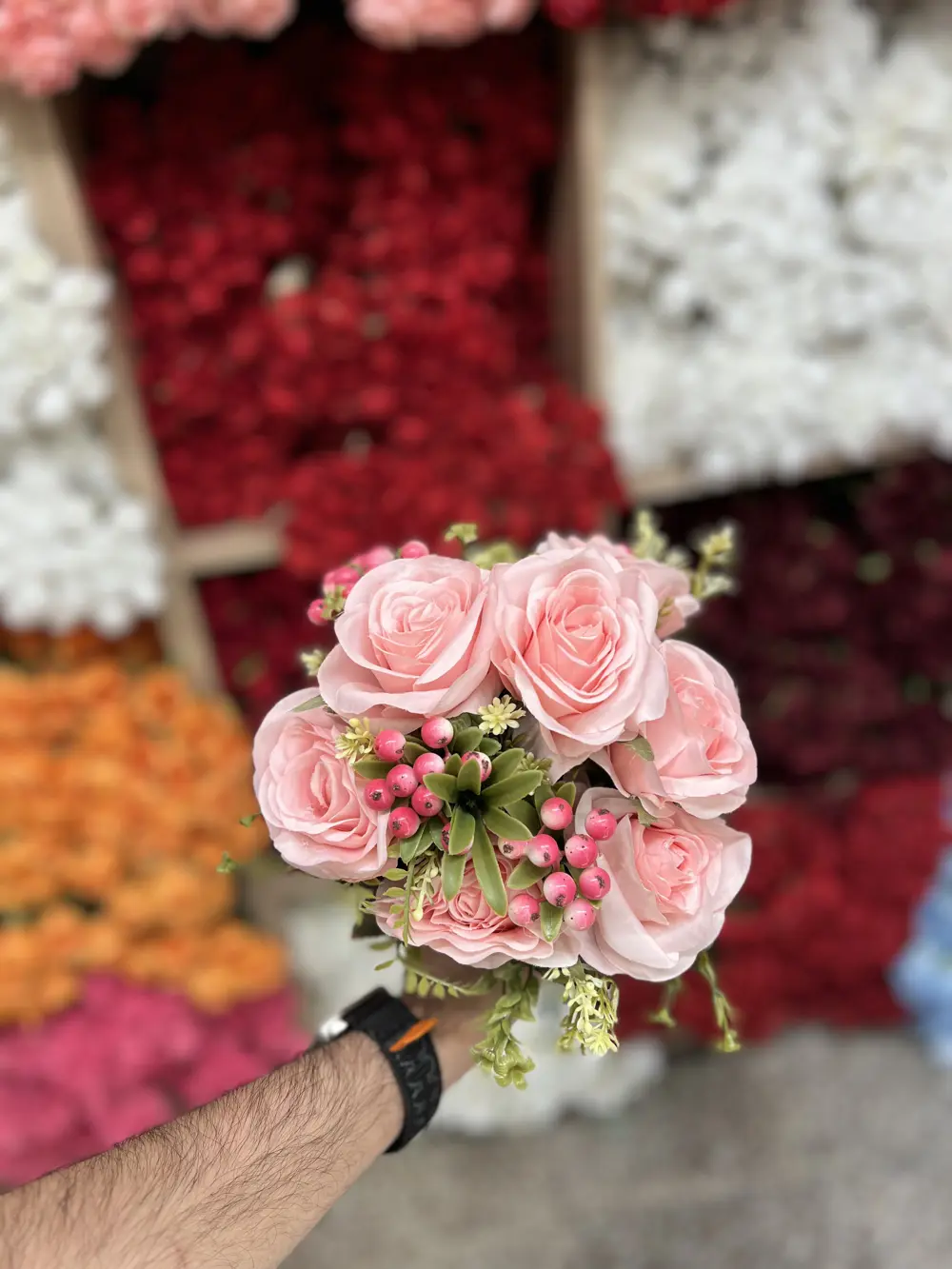 جوري ٧ وردة اكسسوار  /وردي