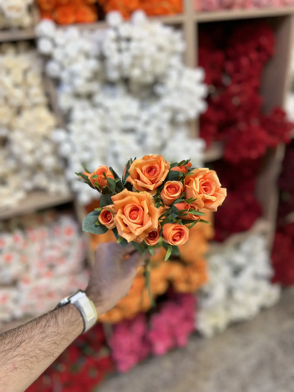 بيبي روز ٣ غصن برتقالي 